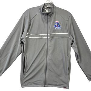 Badger Sport Gray Patriots Jacket Full Zip Long Sleeves Lightweight Youth Boys L